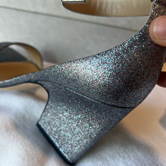 Jimmy Choo ankle strap glitter sandal | Edina 39.5 - Picture 4 of 11